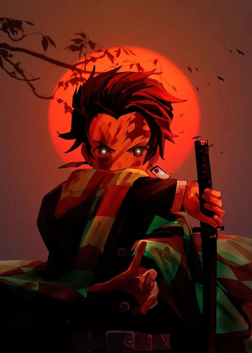 Anime Demon Slayer Classic Canvas Painting Anime Character Poster HD Wall Art Picture for Modern Home Children's Room Decoration