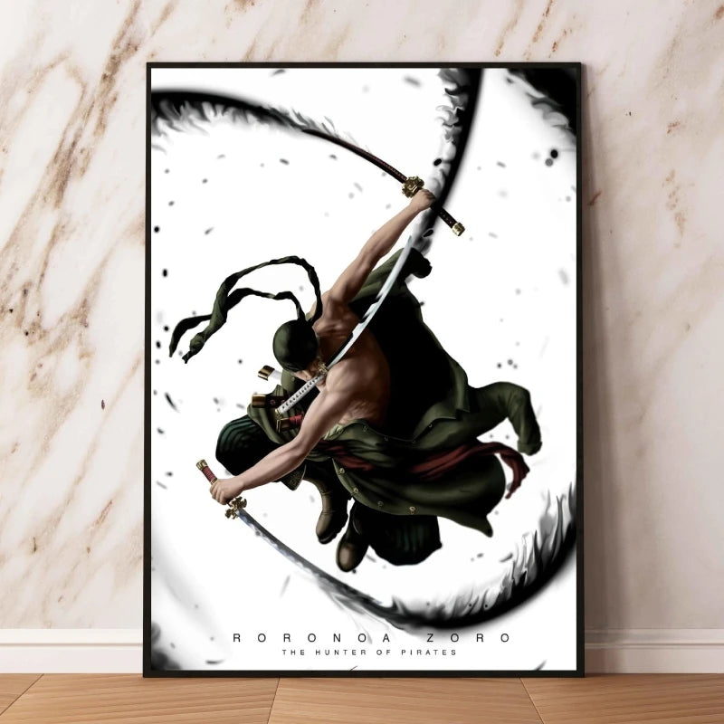Canvas Art Walls Painting One Piece Zoro Classic Friends Gifts Hanging Aesthetic Poster Kid Action Figures Modern Living Room
