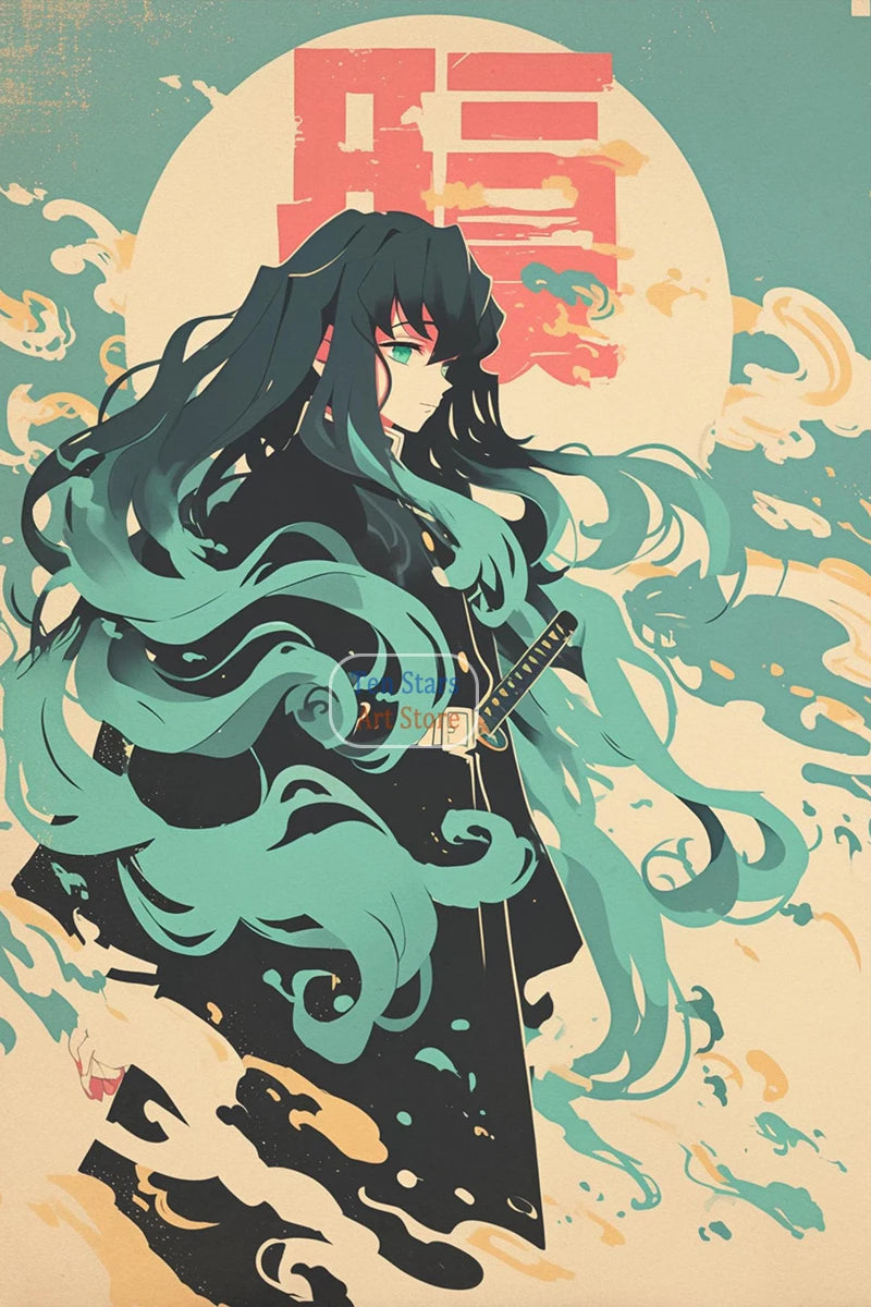 Tanjiro Kamado Nezuko Kamado Inosuke Shinobu Kocho Demon Slayer Poster Canvas Painting Wall Pictures Home Room Decor Anime Gifts