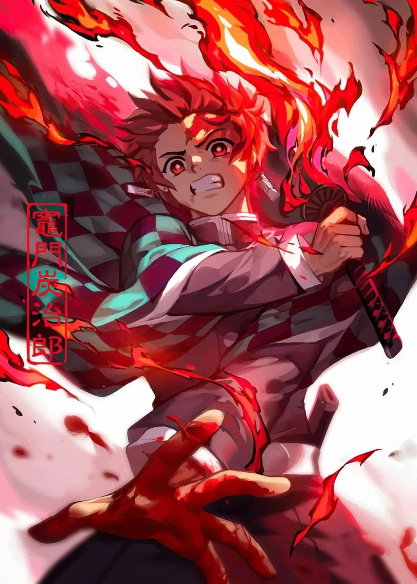 Anime Demon Slayer Classic Canvas Painting Anime Character Poster HD Wall Art Picture for Modern Home Children's Room Decoration