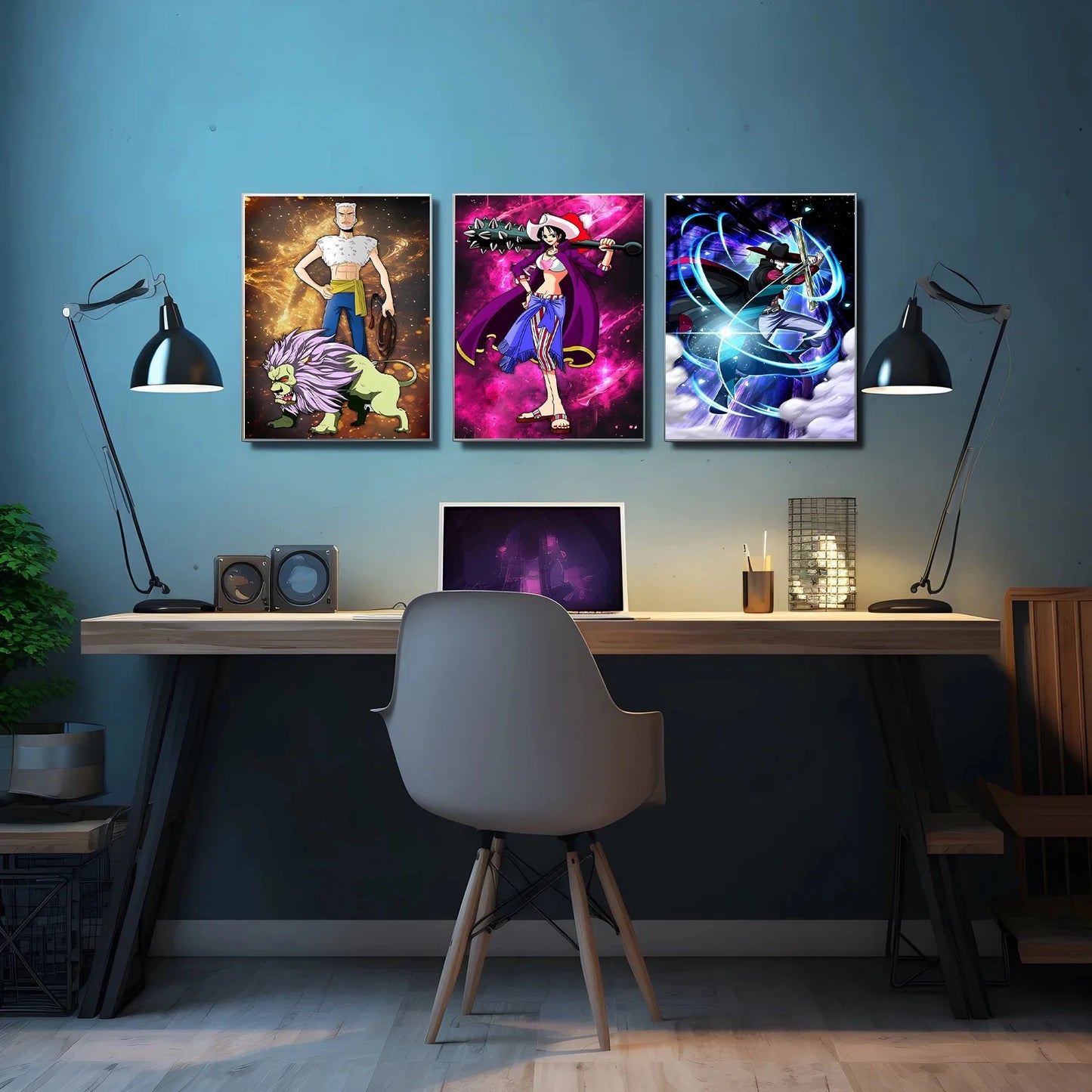 One Piece Buggy Anime Wallpaper Kuzan HD Home Decoration Painting Luffy Wall Art Self-adhesive Poster Sticker Mihawk Kid Gift