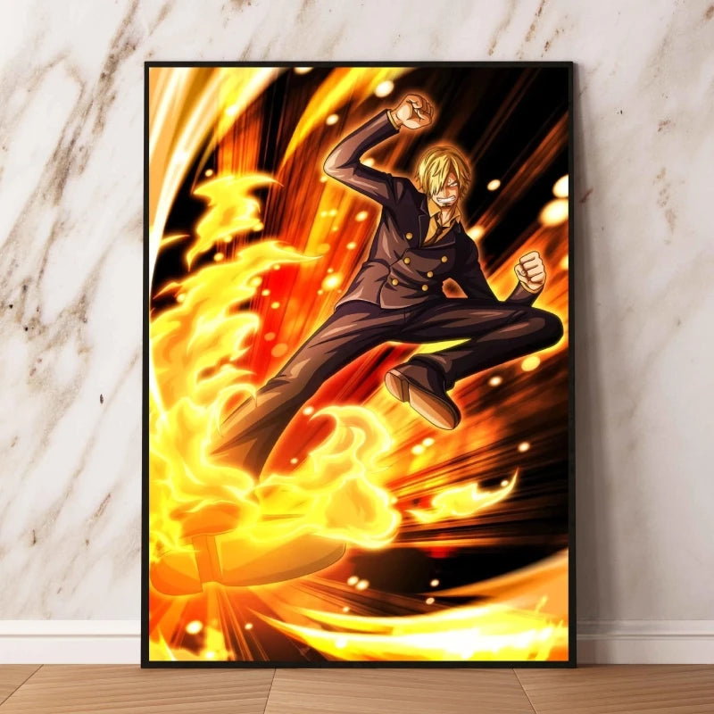 Canvas Art Walls Painting One Piece Zoro Classic Friends Gifts Hanging Aesthetic Poster Kid Action Figures Modern Living Room