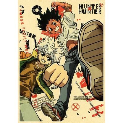 Hunter X Hunte Anime Poster Decor For Home Posters Room Wall Pictur Kraft Paper Retro And Prints Art Bar Cafe Stickers