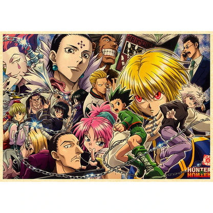Hunter X Hunte Anime Poster Decor For Home Posters Room Wall Pictur Kraft Paper Retro And Prints Art Bar Cafe Stickers
