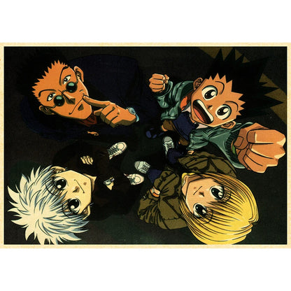 Hunter X Hunte Anime Poster Decor For Home Posters Room Wall Pictur Kraft Paper Retro And Prints Art Bar Cafe Stickers