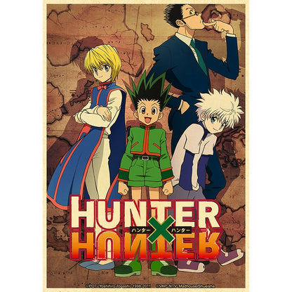 Hunter X Hunte Anime Poster Decor For Home Posters Room Wall Pictur Kraft Paper Retro And Prints Art Bar Cafe Stickers
