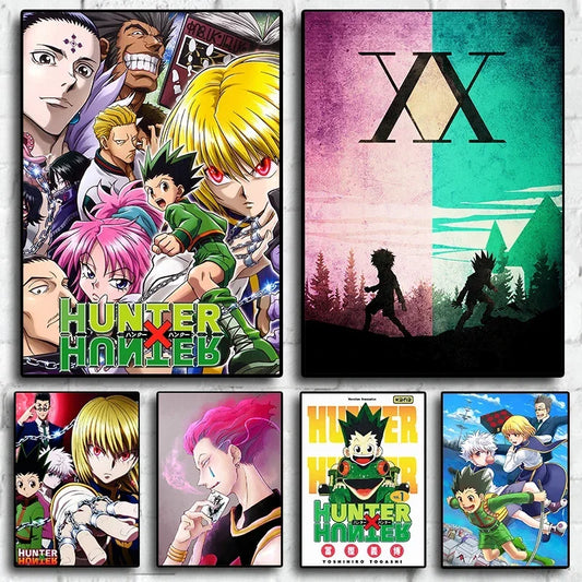 Hunter X Hunter Poster Classic Japanese Anime Aesthetic Canvas Painting Poster Wall Art Picture Room Decoration