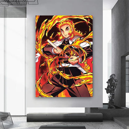 Anime Demon Slayer Classic Canvas Painting Anime Character Posters HD Wall Art Picture Modern Home  Decoration