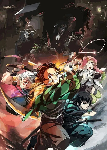 Classic Pop Anime Demon Slayer Kyojuro Rengoku Art Poster Canvas Painting Wall Prints Picture for Living Room Modern Home Decor