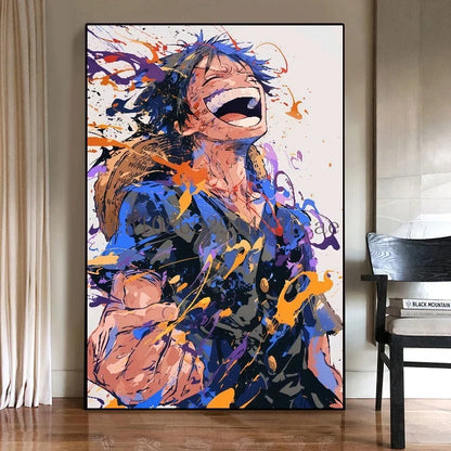 Famous Japan Classic Anime One Piece Unframed Canvas Print Poster for Living Home Home Decor Cartoon Wall Art Picture Painting