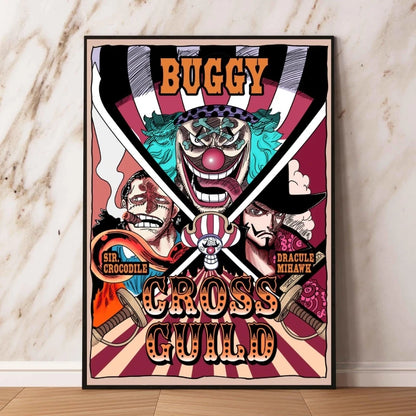 Classic Anime Canvas Printing One Piece Luffy Bounty Wanted Poster Bright and Long Lasting Colors Home Bedroom Wall Decorative