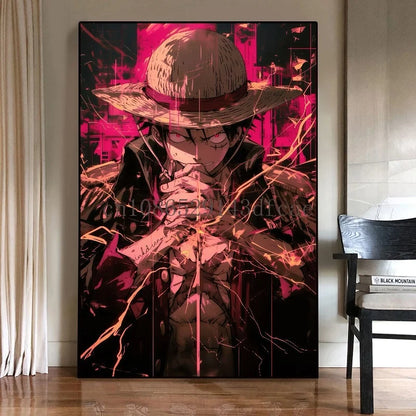 Famous Japan Classic Anime One Piece Unframed Canvas Print Poster for Living Home Home Decor Cartoon Wall Art Picture Painting