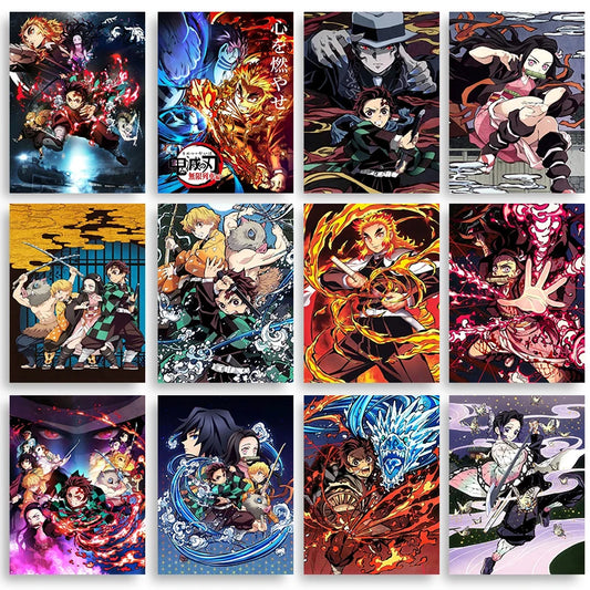 Anime Demon Slayer Classic Canvas Painting Anime Character Posters HD Wall Art Picture Modern Home  Decoration