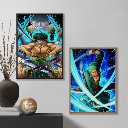 Canvas Art Walls Painting One Piece Zoro Classic Friends Gifts Hanging Aesthetic Poster Kid Action Figures Modern Living Room