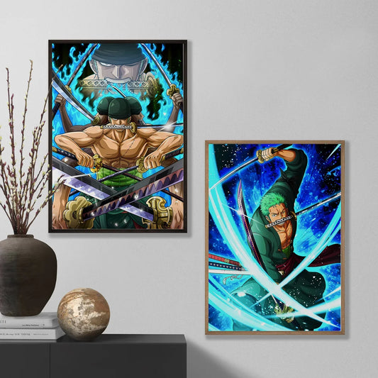 Canvas Art Walls Painting One Piece Zoro Classic Friends Gifts Hanging Aesthetic Poster Kid Action Figures Modern Living Room