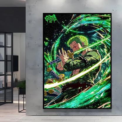 High Quality Canvas Printing One Piece Ace Character Poster Comics Pictures Bright and Long Lasting Colors Home Wall Art Decor