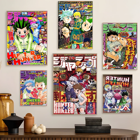 Anime Hunter X Hunter Classic Vintage Posters HD Quality Wall Art Retro Posters for Home Room Wall Decor