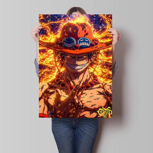 High Quality Canvas Printing One Piece Ace Character Poster Comics Pictures Bright and Long Lasting Colors Home Wall Art Decor