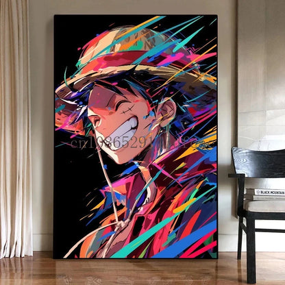 Famous Japan Classic Anime One Piece Unframed Canvas Print Poster for Living Home Home Decor Cartoon Wall Art Picture Painting