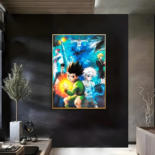 1pc Hunter X Hunter Manga Anime Poster Sticky Wall Art Printing Waterproof Home Living Bed Room Bar Aesthetic Decor